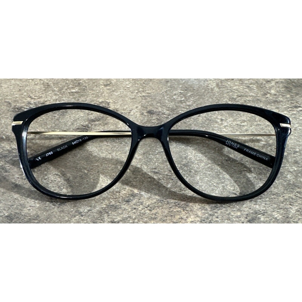 Jones New York J763 Women's Black Cat Eye Eyeglasses Frames 54-16-135-40mm